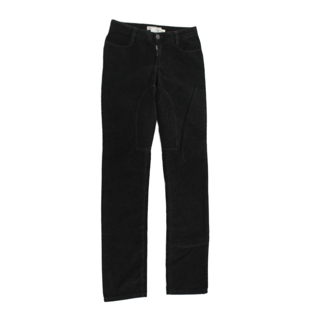 Siviglia Womens Corduroy Flat Front Slim Straight Leg Jeans Black Size 25